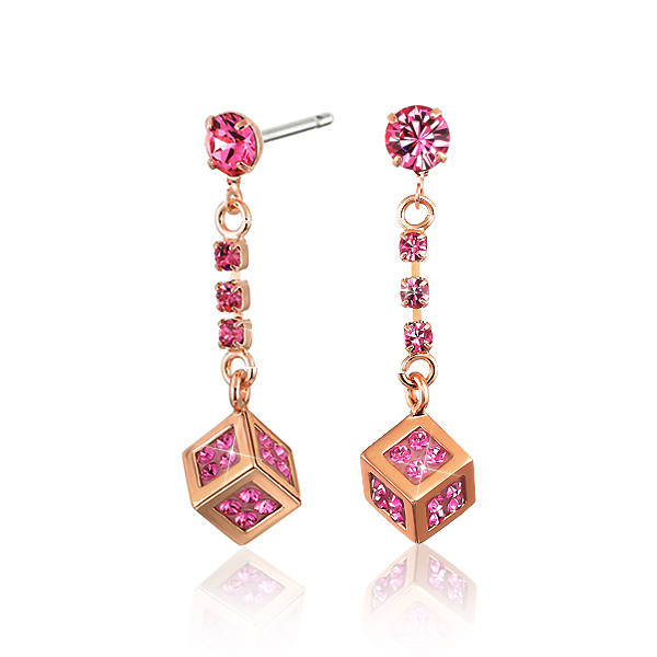 Capana - CP008-PNK キューブピアス/PNK | BRYAN